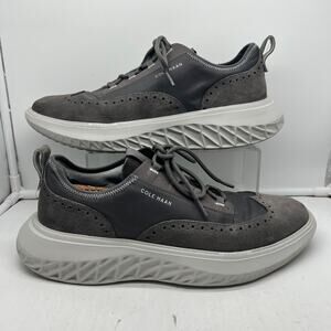Cole Haan Zerøgrand Shoes Mens 13 WFA Suede Gray Shoes Oxford Wingtip